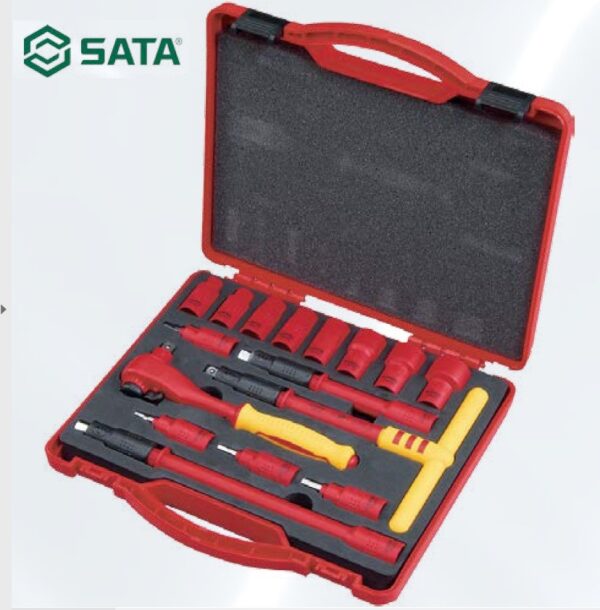 Sata 09268 VDE INSULATED SOCKET SET 16pcs, 3/8″DR.